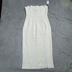 ASTR the Label NWT Melani Dress‎ Size Large Ivory Strapless BRAND NEW